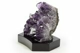 Grape Jelly Amethyst Geode With Wood Base - Uruguay #314199-2